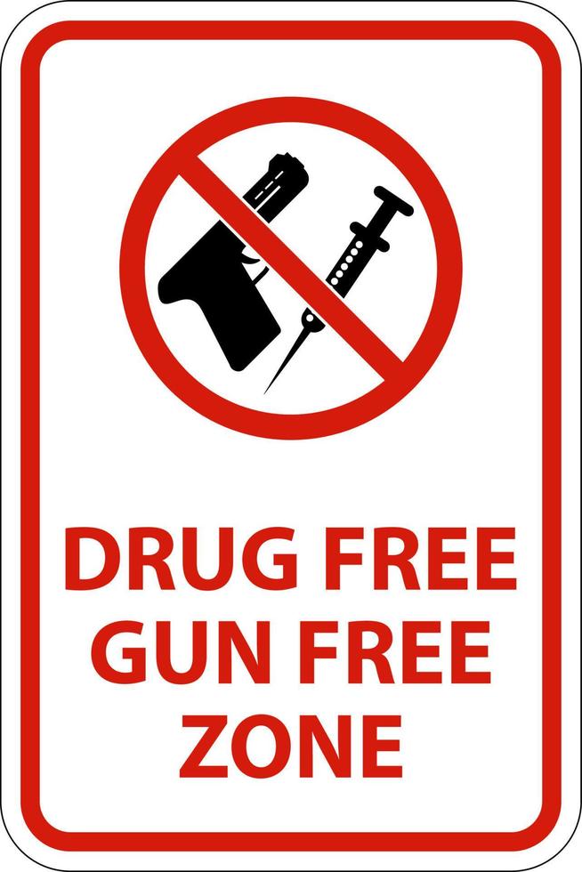 propriété armes à feu règles signe sans drogue zone sans armes à feu vecteur