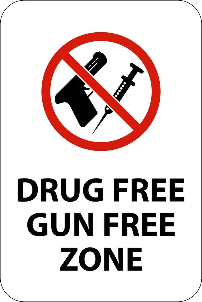 propriété armes à feu règles signe sans drogue zone sans armes à feu vecteur
