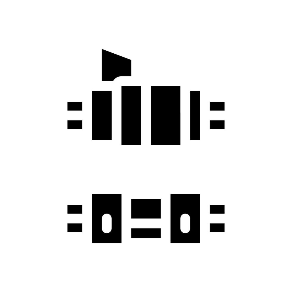 icône de fibre optique connectée illustration vectorielle de glyphe vecteur
