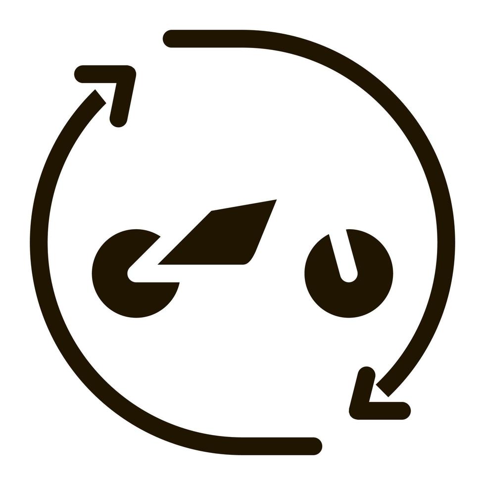 illustration de glyphe vectoriel icône de location de services de partage de vélos