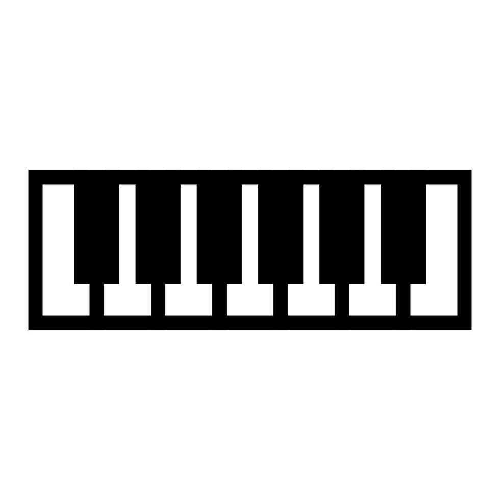 icône de ligne de piano isolé sur fond blanc. icône noire plate mince sur le style de contour moderne. symbole linéaire et trait modifiable. illustration vectorielle de trait parfait simple et pixel. vecteur