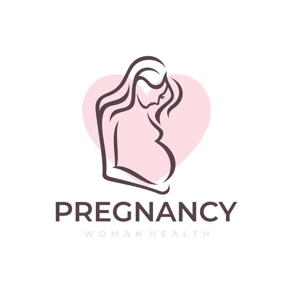 grossesse femme enceinte logo maternel vecteur icône illustration