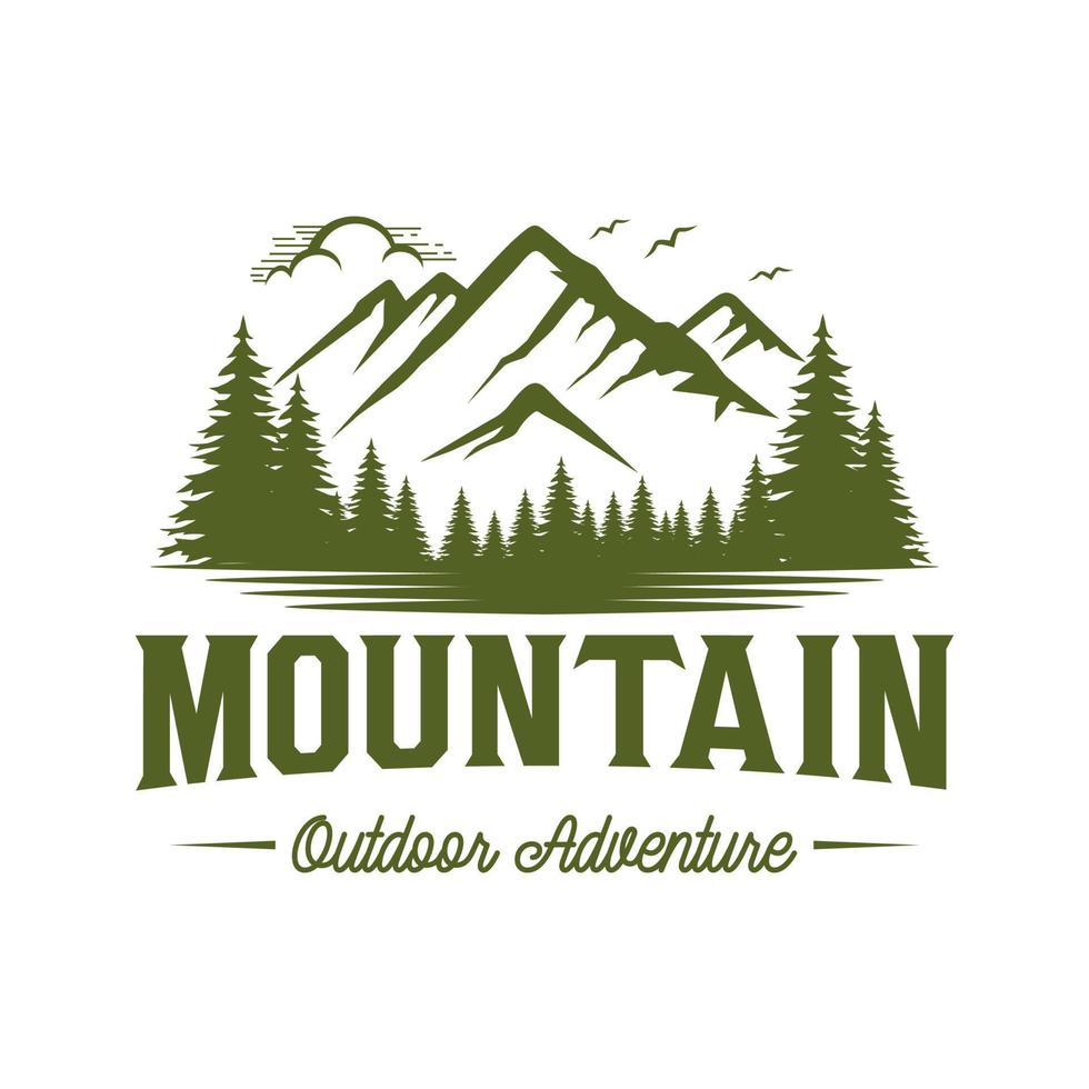 illustration vectorielle de montagne logo design vecteur