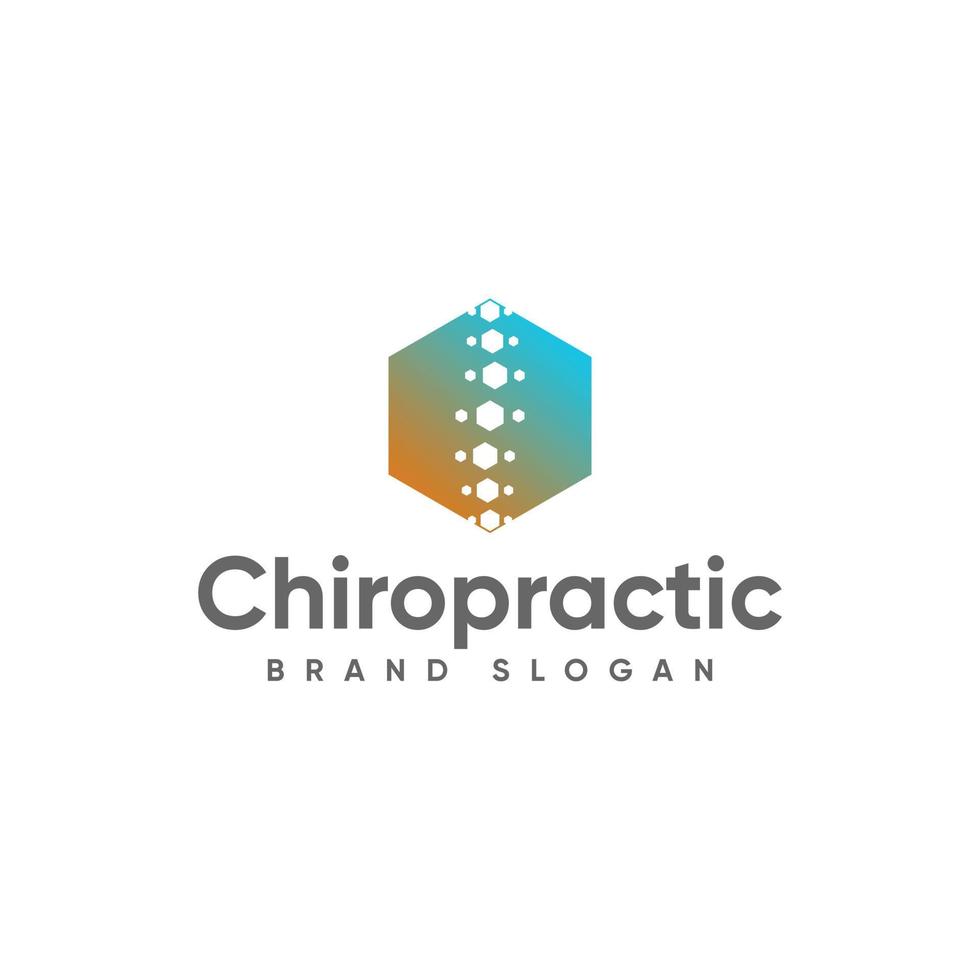 logo chiropratique avec vecteur premium design moderne