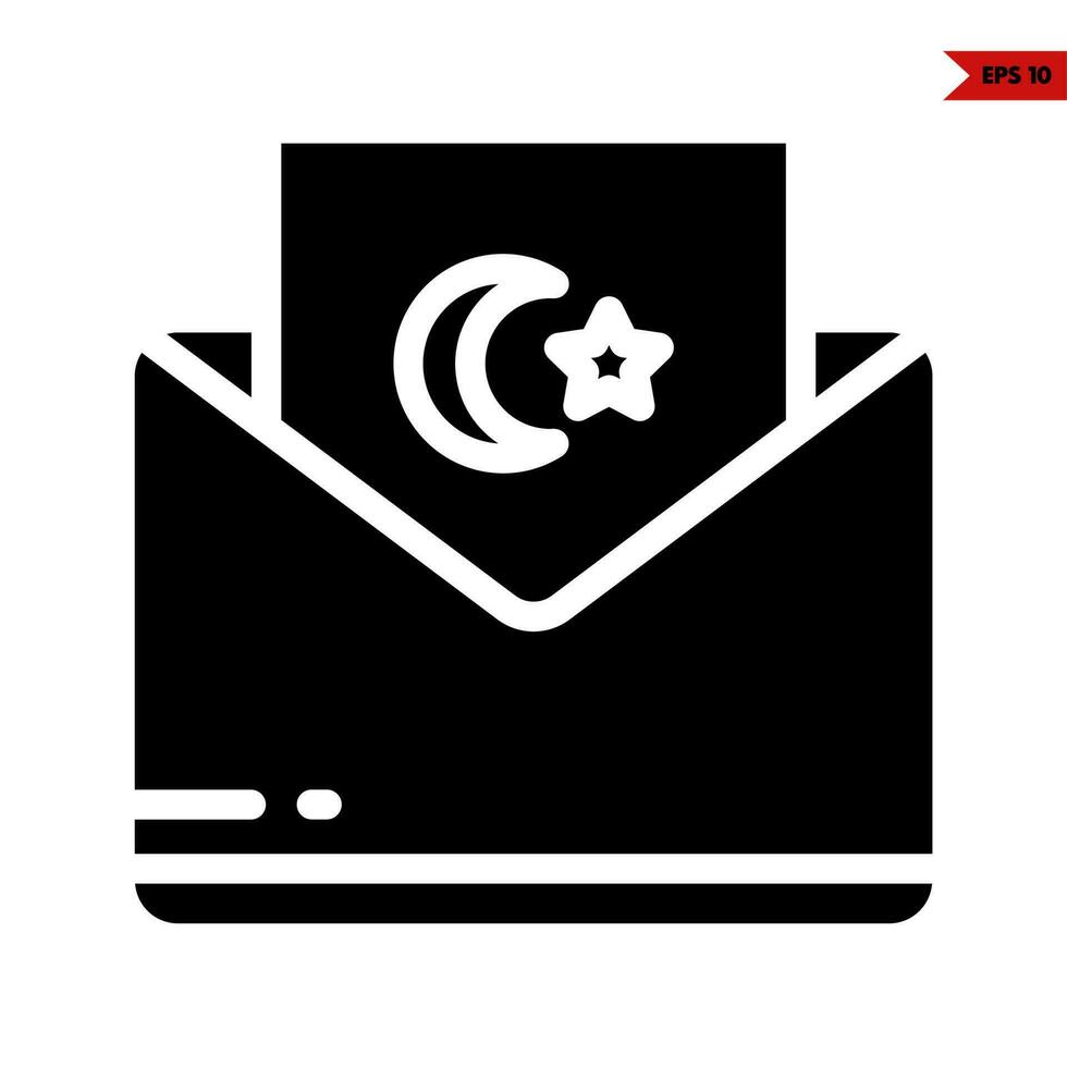 illustration de l'icône de glyphe de message vecteur