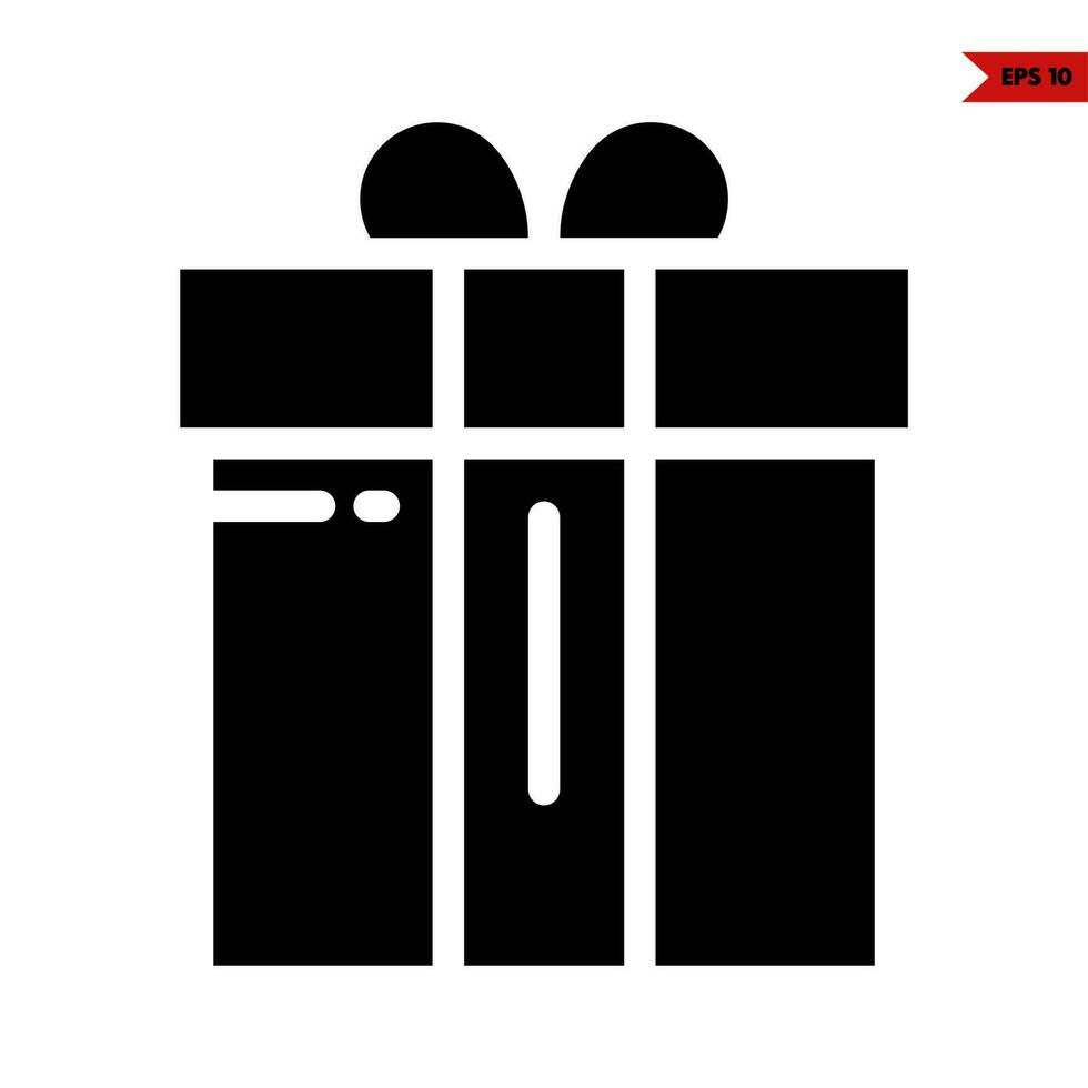 illustration de l'icône de glyphe de cadeau vecteur