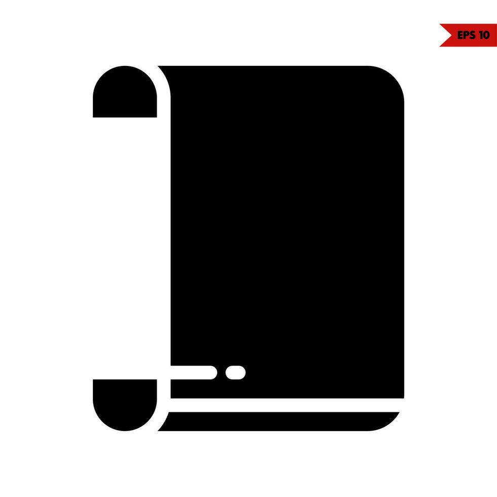 illustration de l'icône de glyphe de notes vecteur