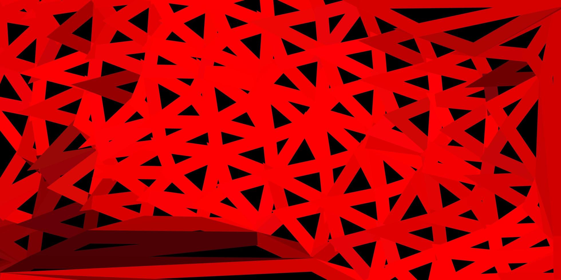disposition de triangle poly rouge clair. vecteur