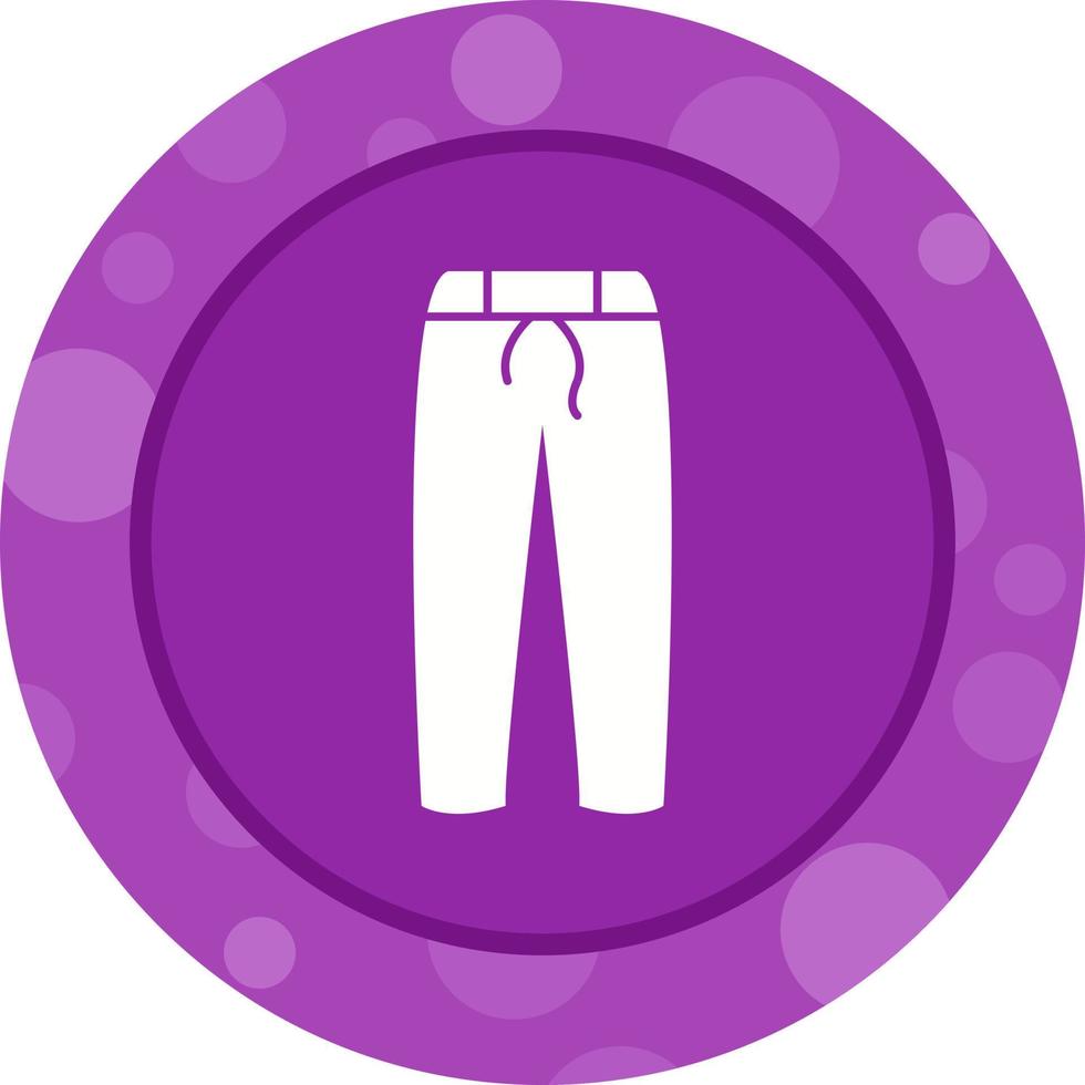 icône de glyphe de vecteur de pantalon unique