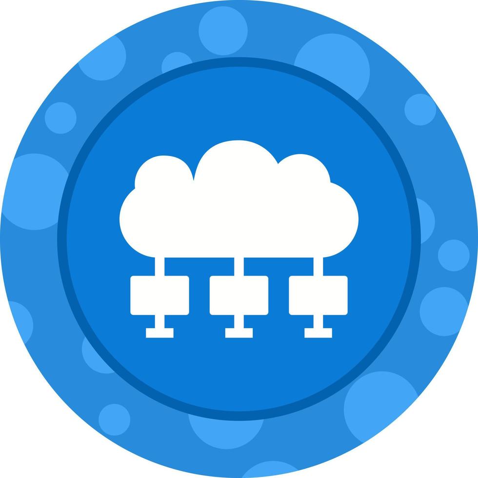 icône de glyphe de vecteur de cloud computing unique