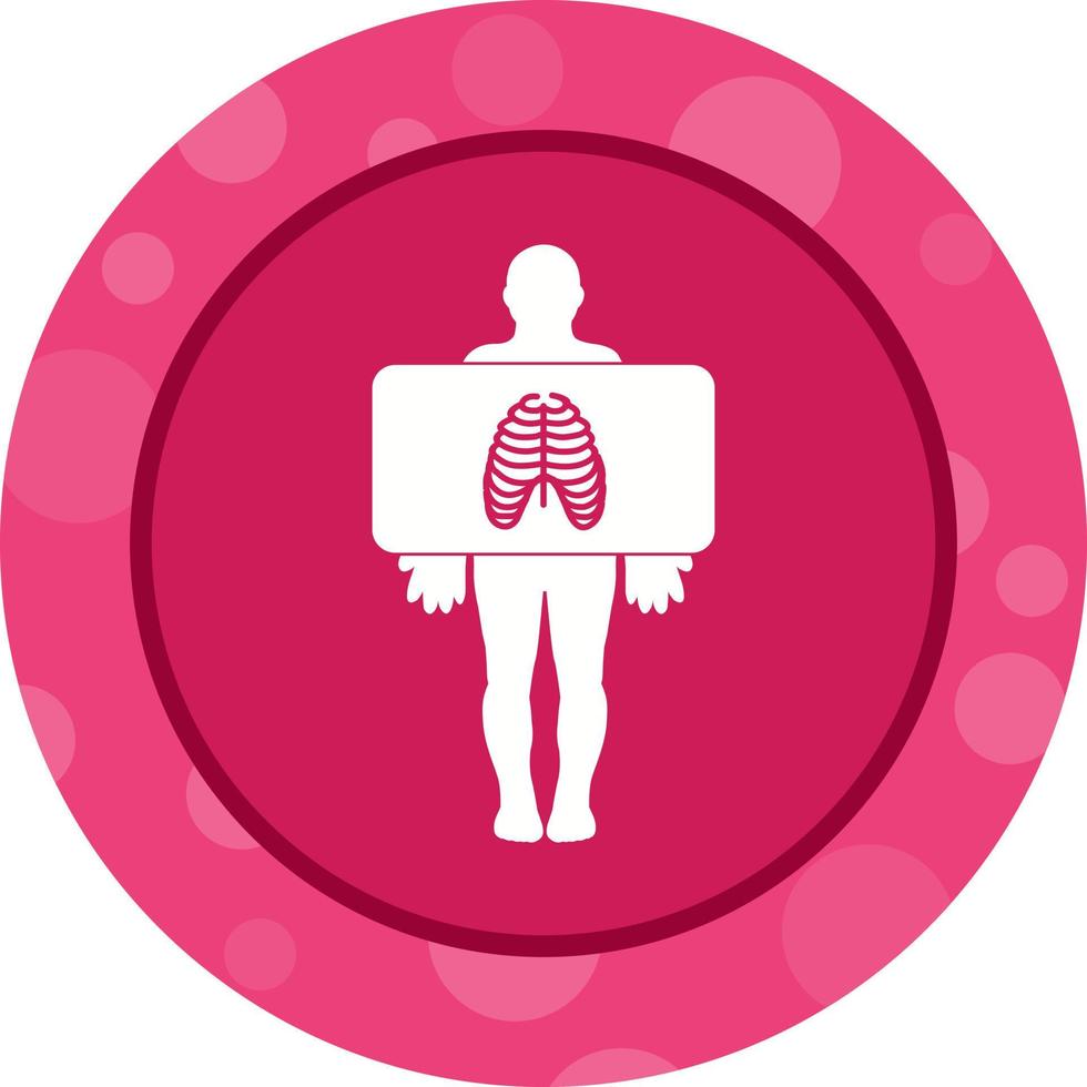 icône de glyphe de vecteur belle poitrine x ray