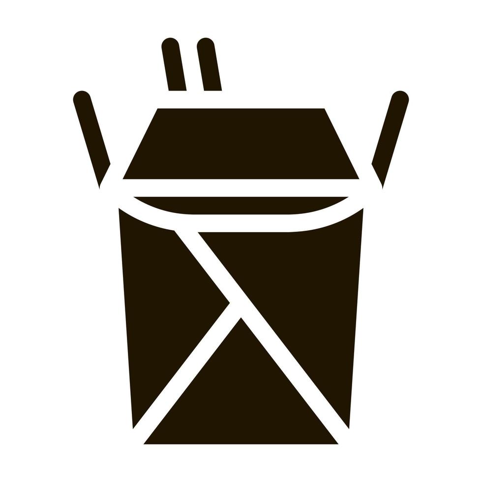 illustration de glyphe de vecteur d'icône de nourriture à emporter