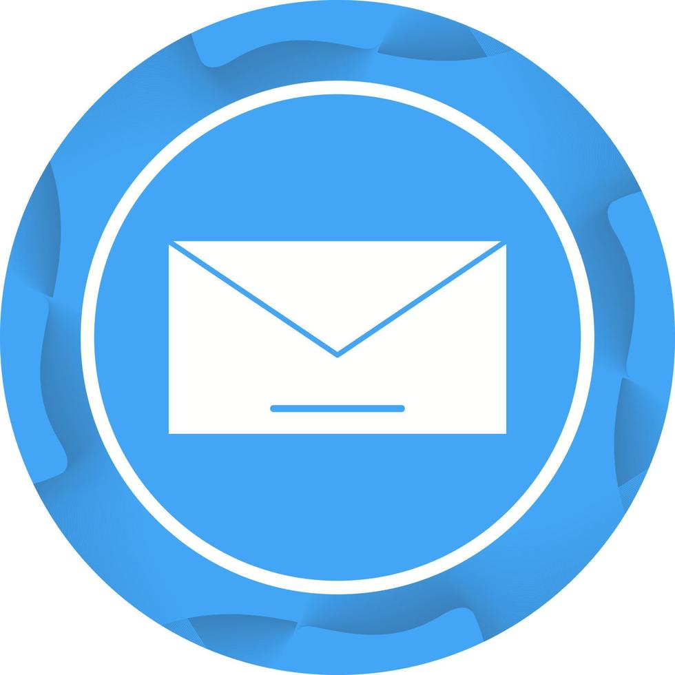 icône de glyphe de vecteur de courrier unique