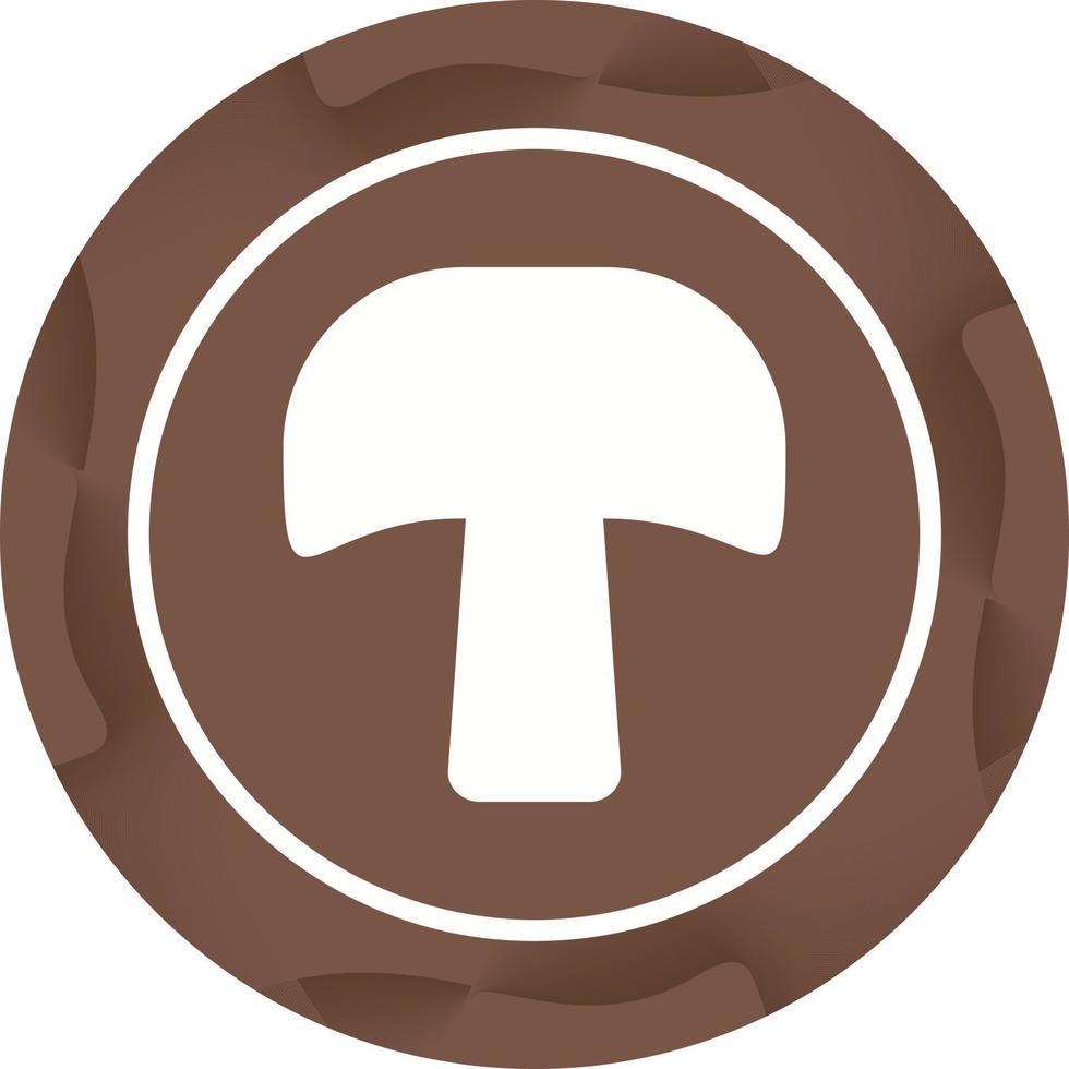 icône de glyphe de vecteur de champignon unique