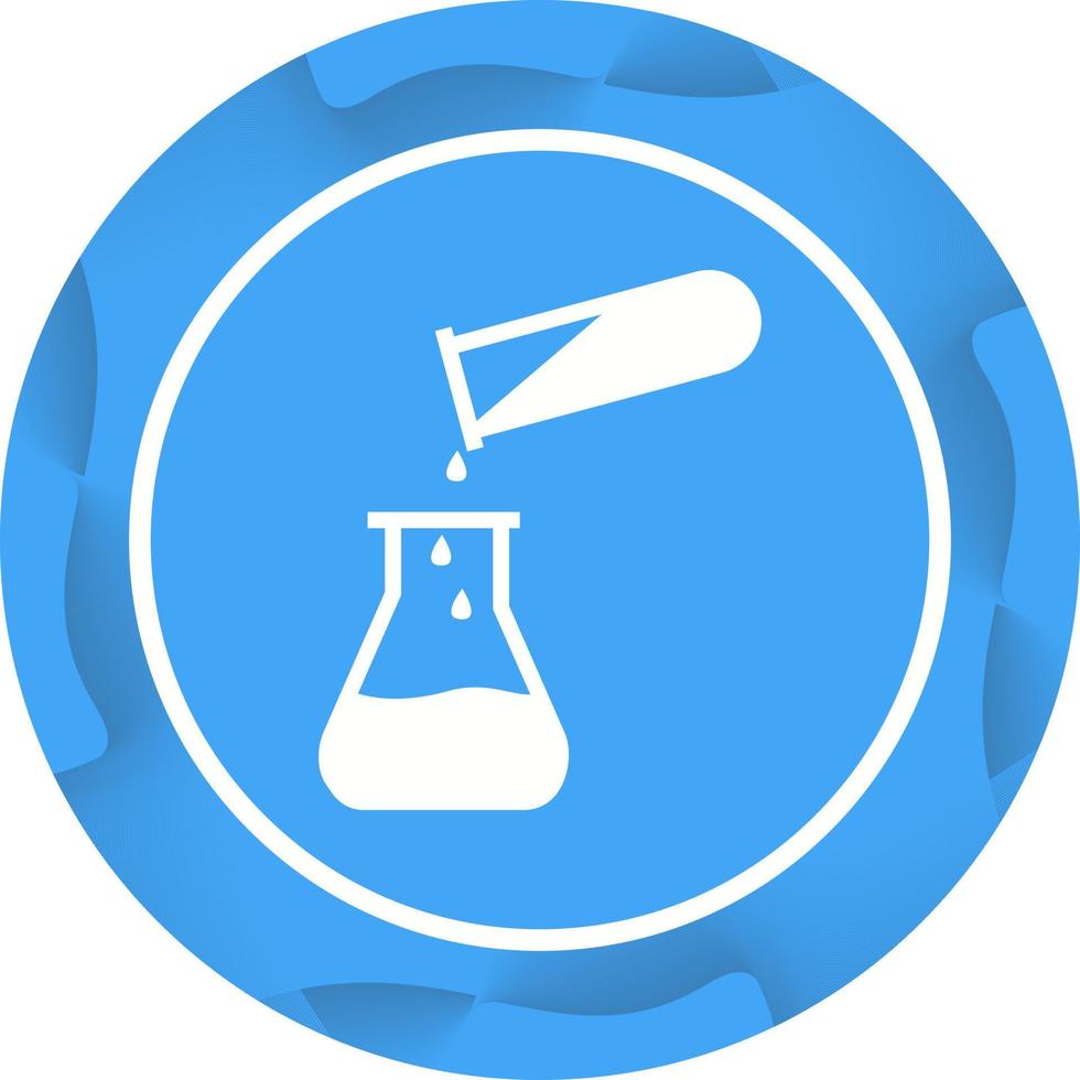 icône de glyphe de vecteur chimique de coulée unique