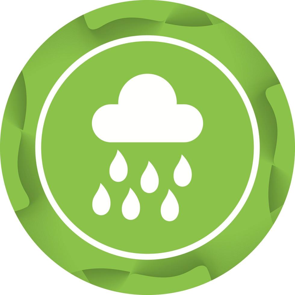 icône de glyphe de vecteur de pluie unique