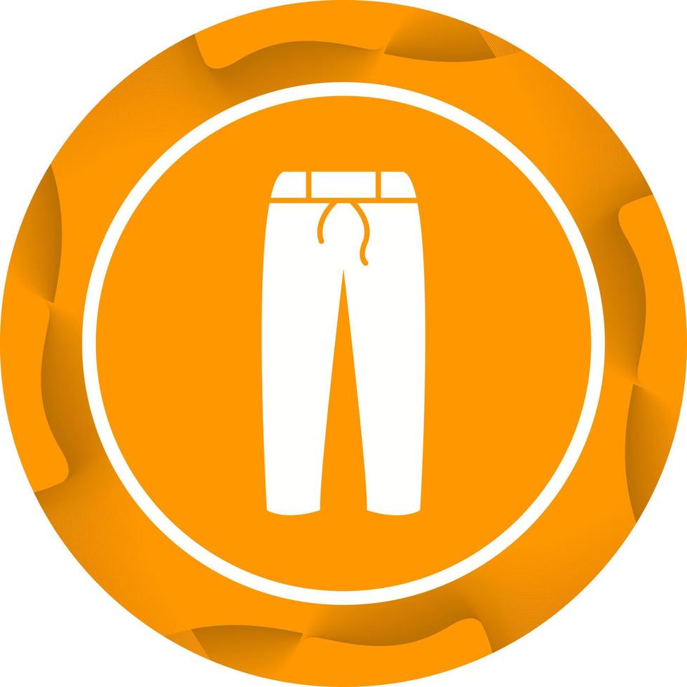 icône de glyphe de vecteur de pantalon unique