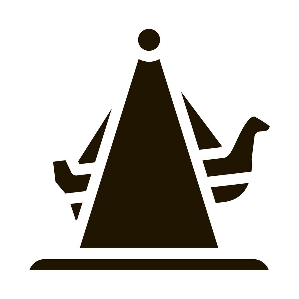 illustration de glyphe de vecteur d'icône de balançoire de bateau