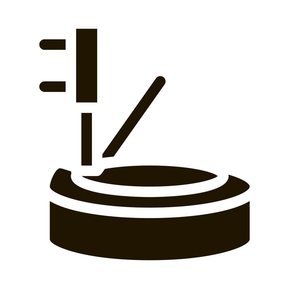 illustration de glyphe vectoriel icône pneu et cric