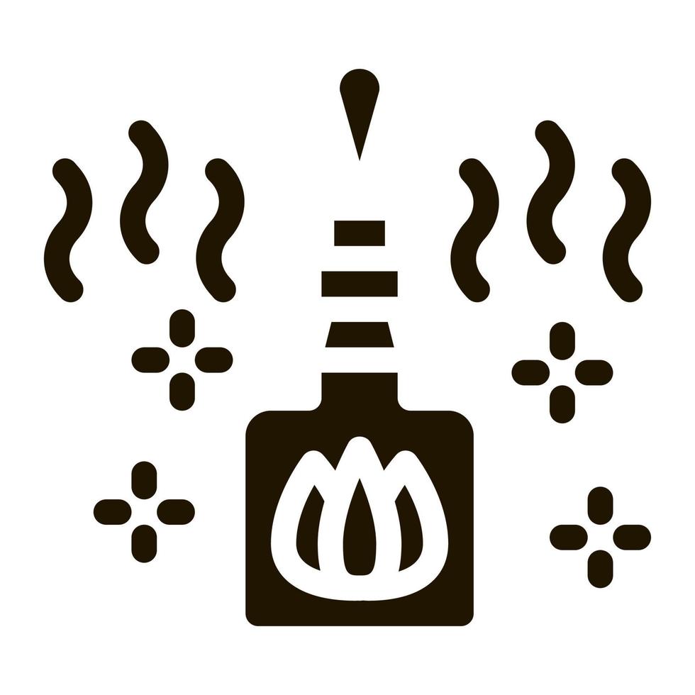 illustration de glyphe de vecteur d'icône de carburant de gaz brûlant