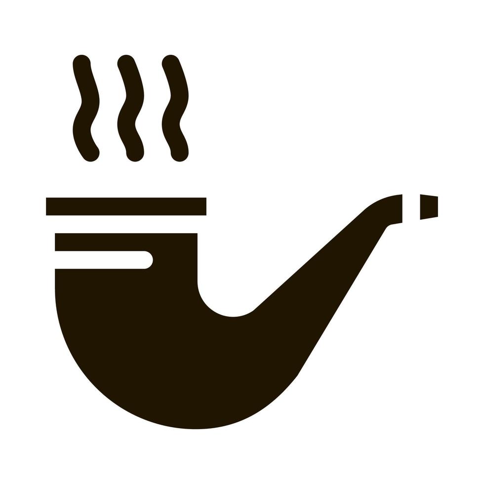 fumer pipe icône vecteur glyphe illustration