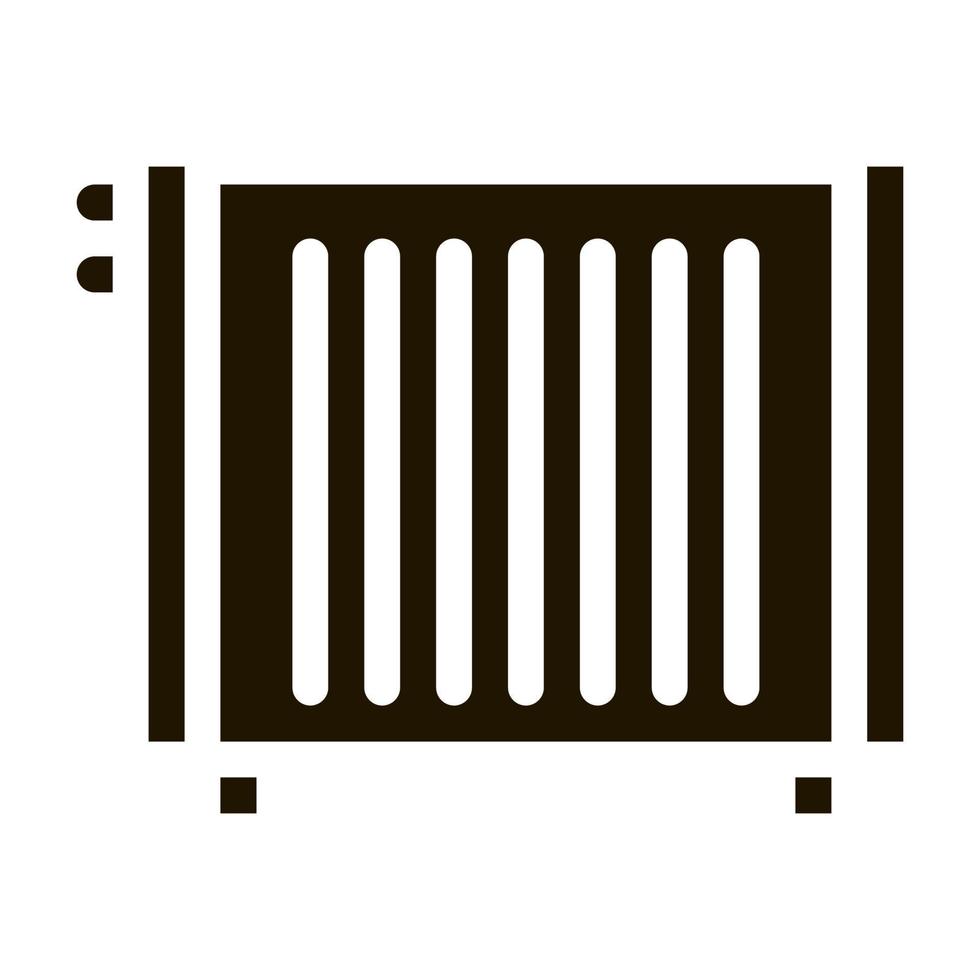 icône de glyphe d'équipement de chauffage de radiateur d'eau domestique vecteur