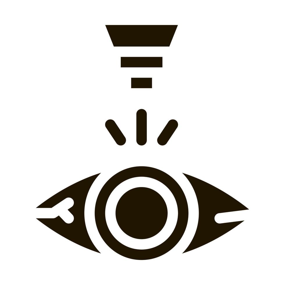 illustration de glyphe de vecteur de traitement des yeux au laser