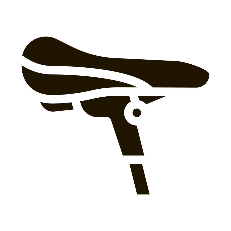 illustration de glyphe vectoriel icône de siège de vélo