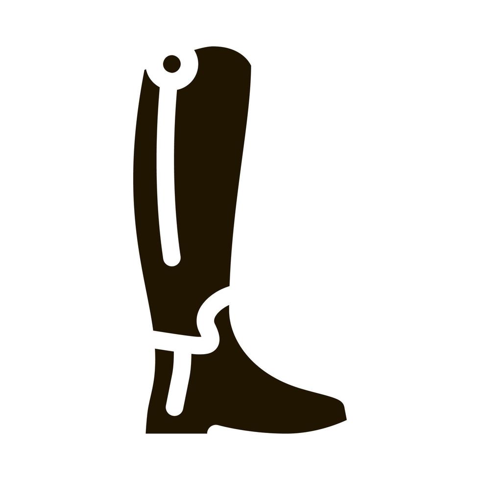 illustration de glyphe vectoriel icône chaussures jockey