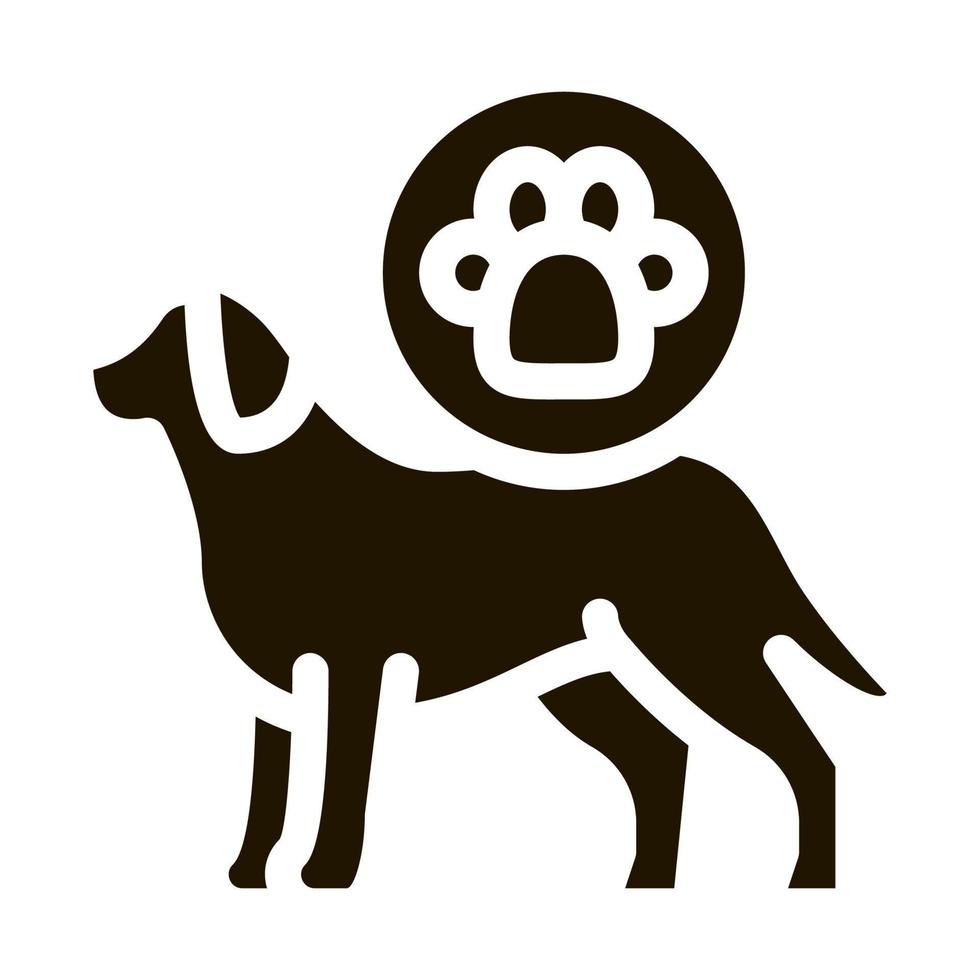 chien empreinte icône vecteur glyphe illustration