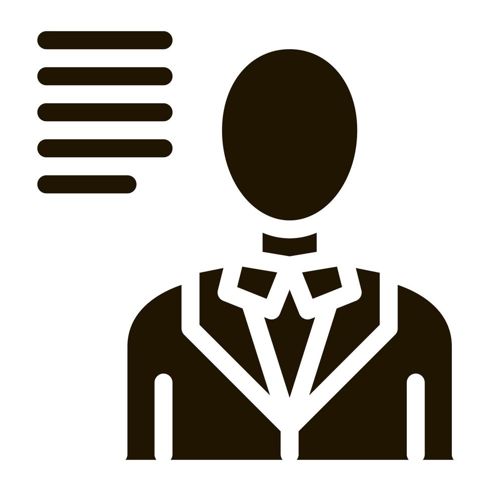 illustration de glyphe de vecteur icône silhouette humaine