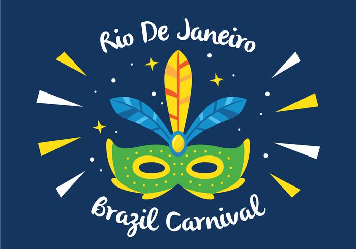 Masque du carnaval de Rio vecteur