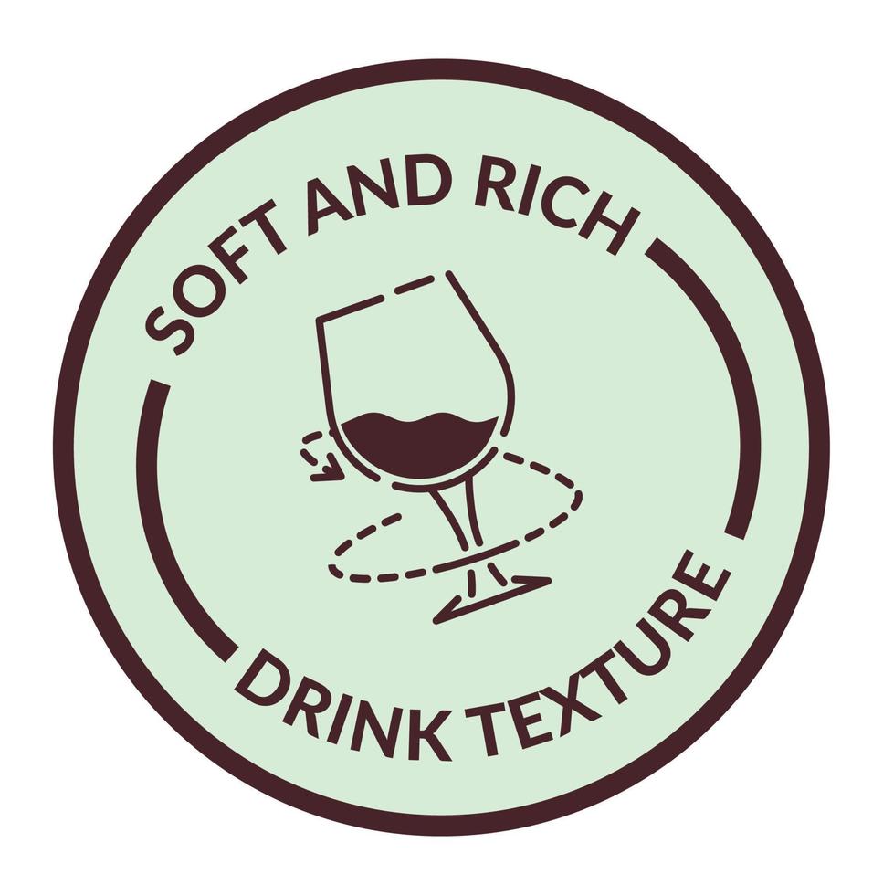 texture de boisson douce et riche, vecteur d'emblème de vin