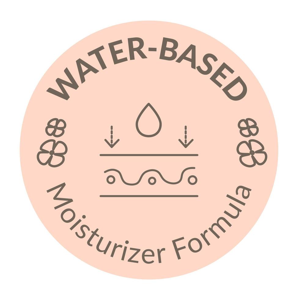 formule hydratante à base d'eau, produit cosmétique vecteur