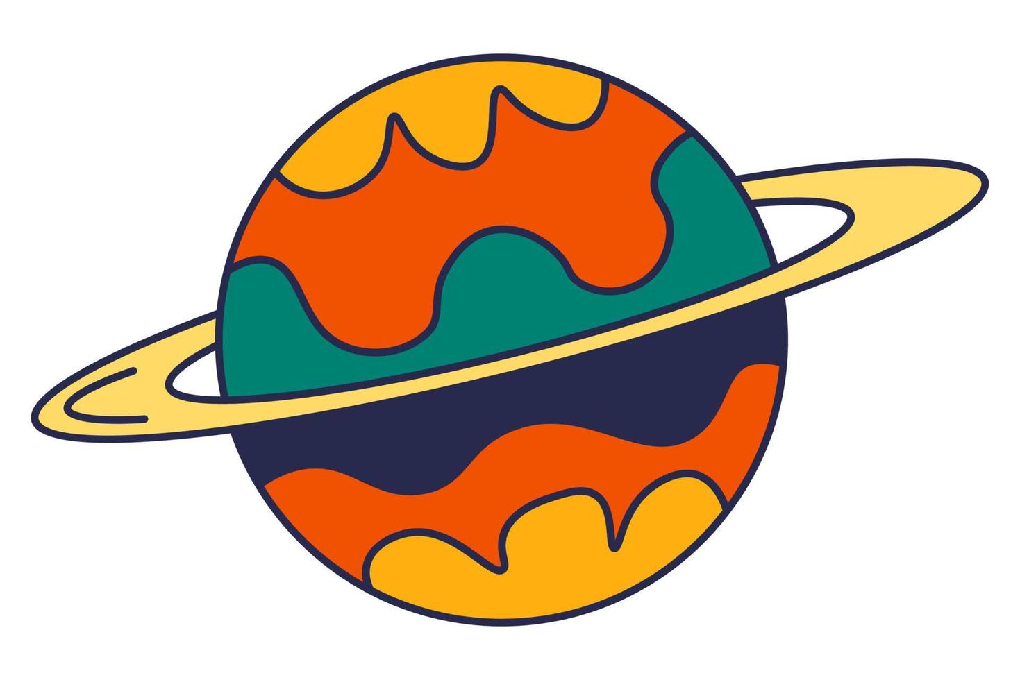 planète saturn avec corps de disque, d'espace et de cosmos vecteur