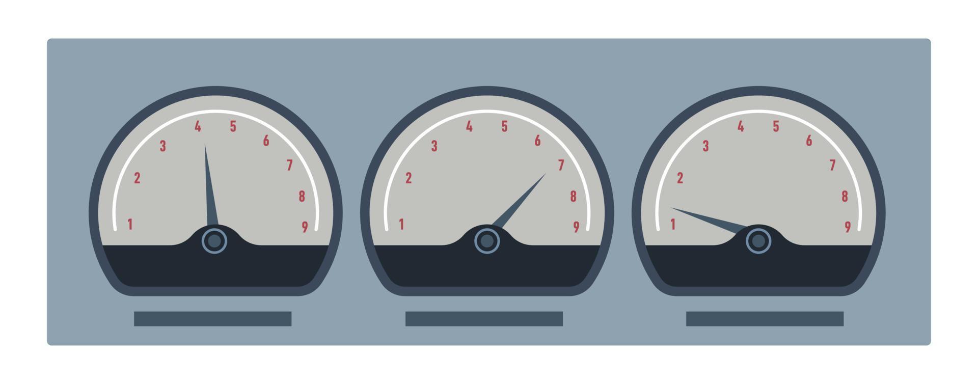 panneau avec flèche et lignes, vecteur de compteurs de vitesse