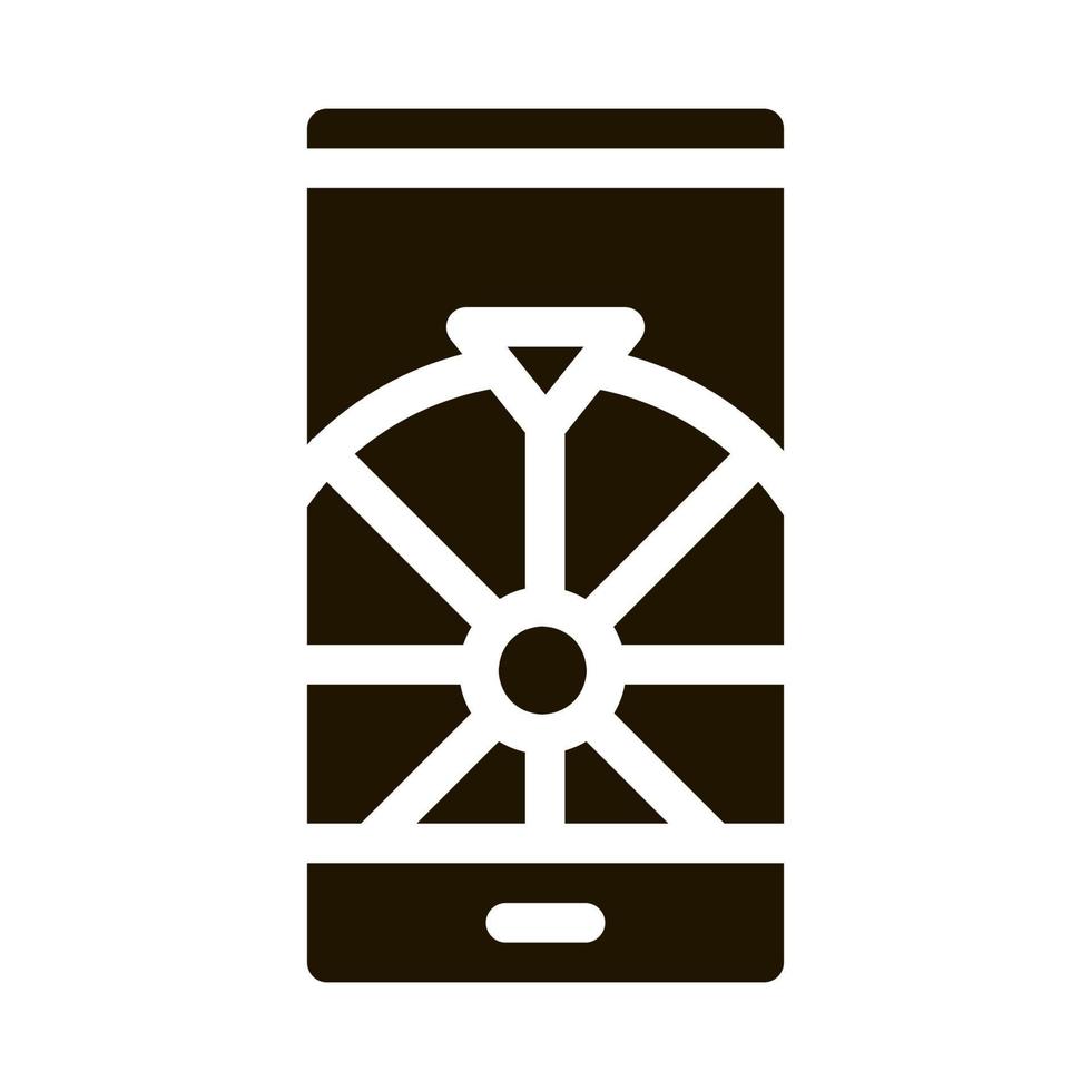 téléphone roulette icône vecteur glyphe illustration