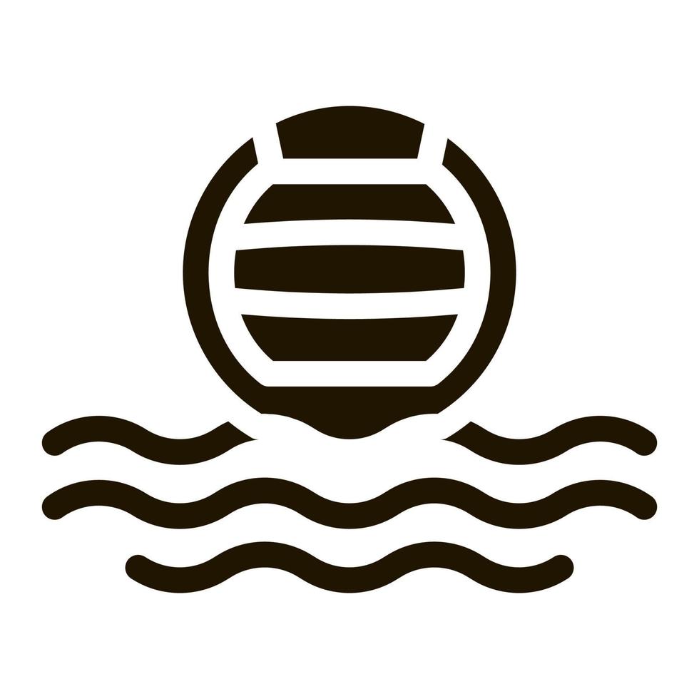 illustration de glyphe vectoriel icône volley-ball aquatique