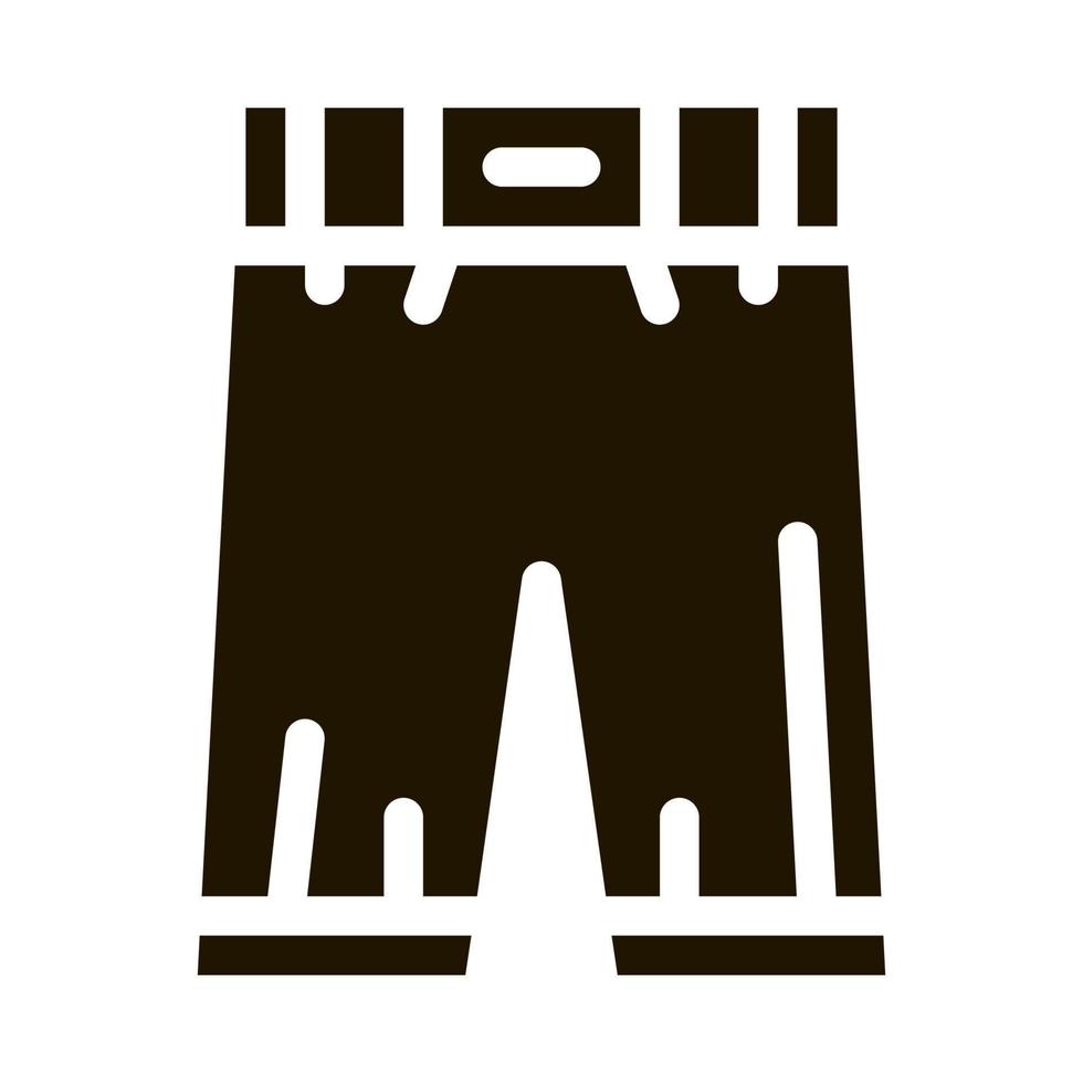 illustration de glyphe de vecteur d'icône de pantalon de boxe de protection