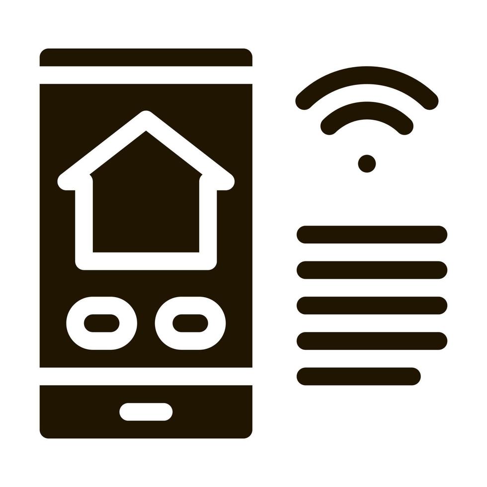 illustration de glyphe de vecteur icône téléphone et internet