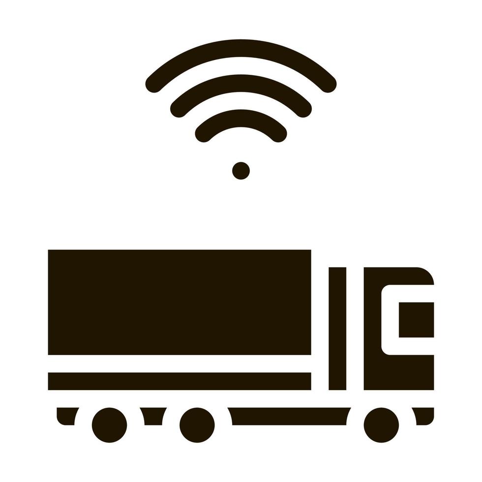 illustration de glyphe de vecteur icône camion
