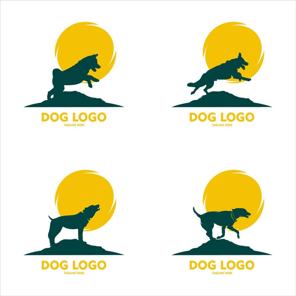 format vectoriel de conception de logo de chien