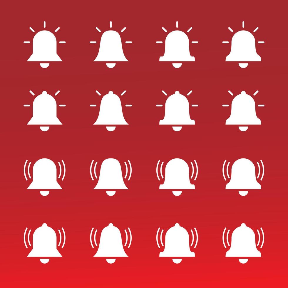 icône de cloche de notification pour les messages entrants. illustration vectorielle de l'application smartphone. vecteur
