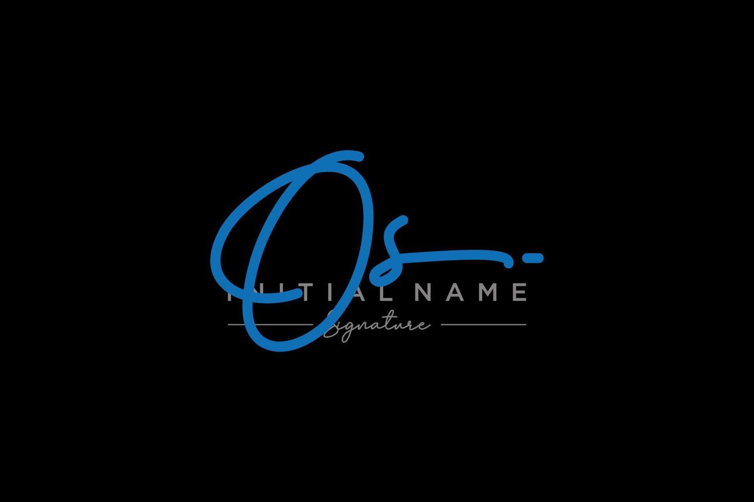 vecteur de modèle de logo de signature os initial. illustration vectorielle de calligraphie dessinée à la main.