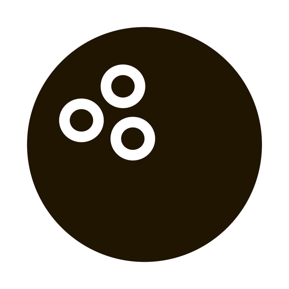 illustration de glyphe de vecteur icône boule de bowling