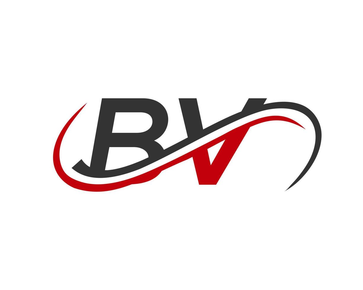 création de logo lettre bv pour le modèle vectoriel de société financière, de développement, d'investissement, d'immobilier et de gestion