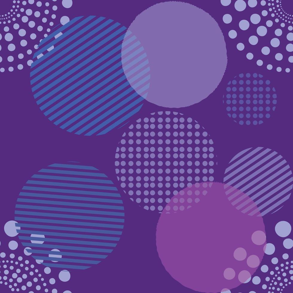 motif harmonieux de pantone violet abstrait, toile de fond de sphère brillante de forme ronde de cercle, modèle d'impression de tissu moderne. vecteur