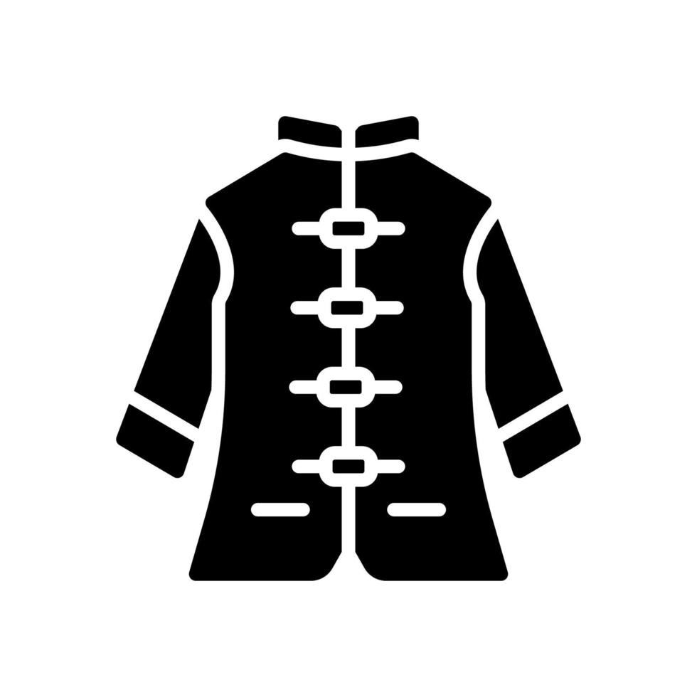 icône manteau chinois pour votre site Web, mobile, présentation et conception de logo. vecteur