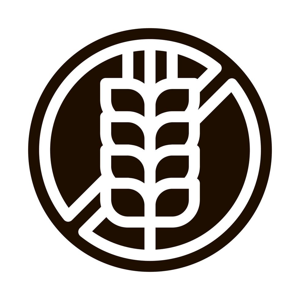 icône de vecteur de blé de signe sans allergène
