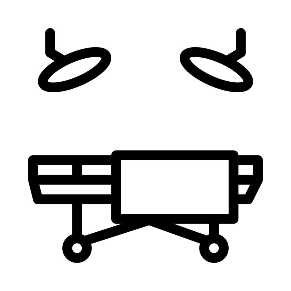 illustration de contour vectoriel icône table chirurgicale